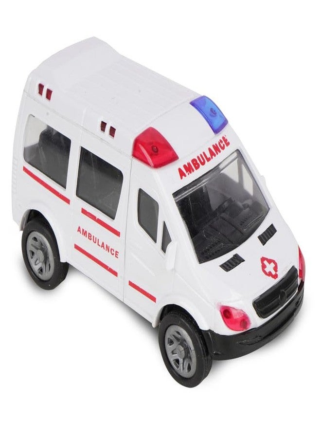 Asian Portable Plastic Pull Back Ambulance Toy for Kids 1 Piece (White) - Image 1